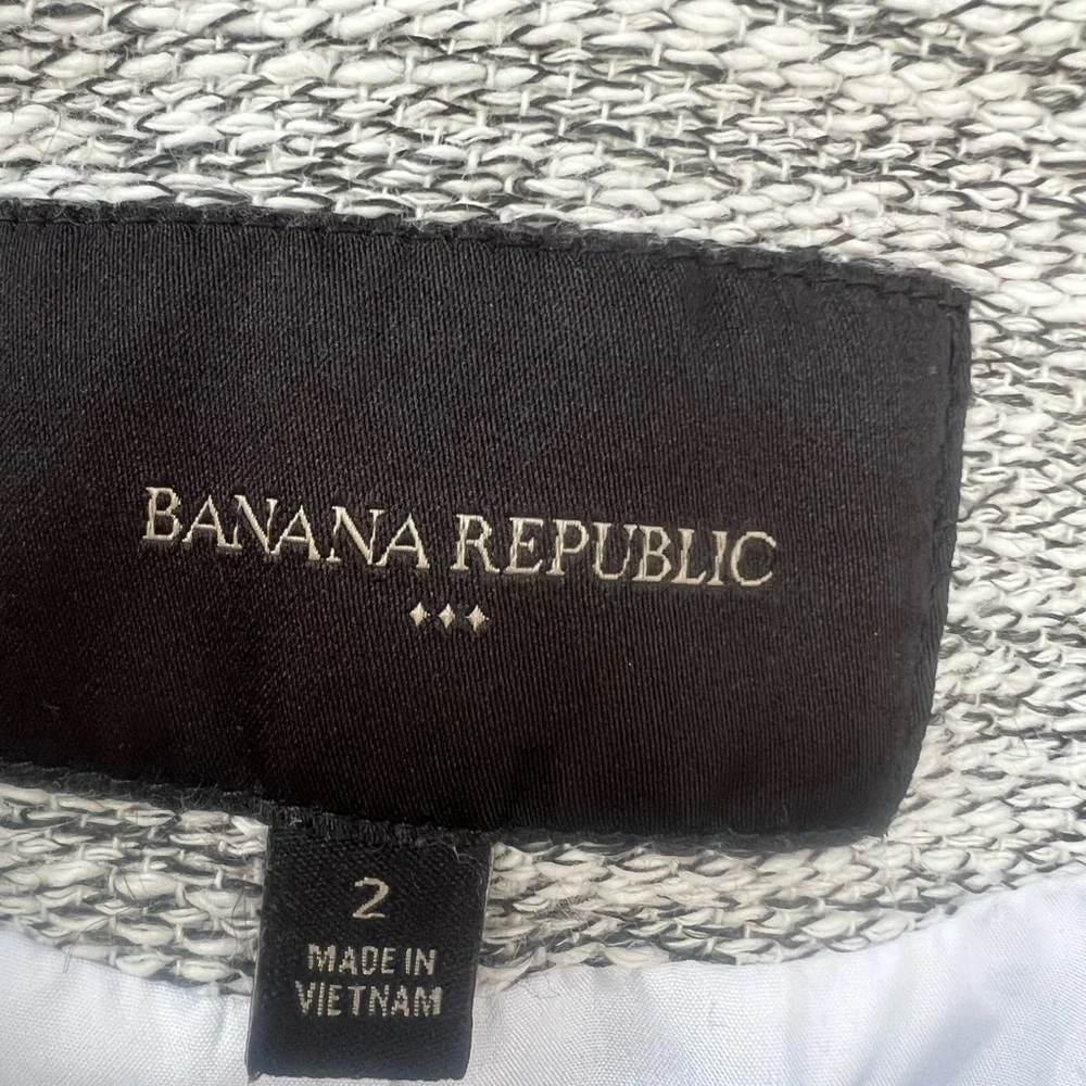 Banana Republic Gray‎ Tweed Zip Jacket Size 2
